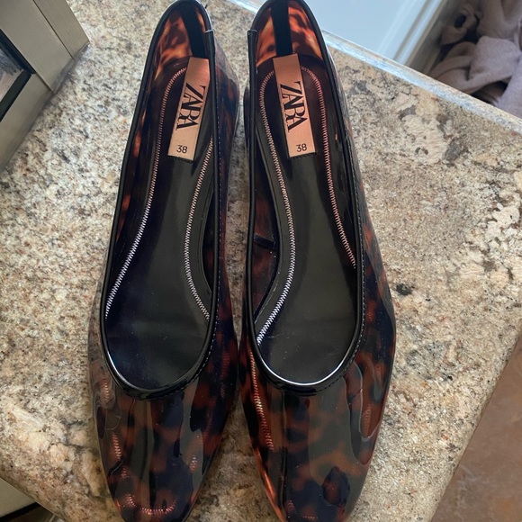Zara tortoise flats 38/7.5 - Picture 3 of 5